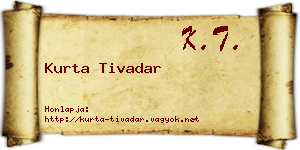 Kurta Tivadar névjegykártya